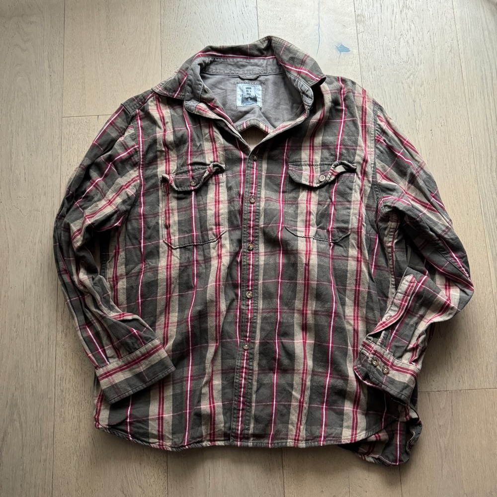 LF cutout back  plaid shirt flannel top